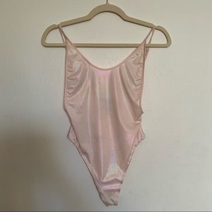 Pink Holo Bodysuit